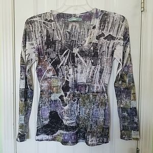 Long sleeve soft v-neck